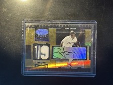 Tony Gwynn /19 Jersey/ Autograph 2004 Leaf Certified Cuts Marble Gold Jersey # picture