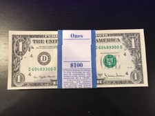 1977A One Dollar ($1) Bill Uncirculated Consecutive Sequential BEP Wrap - 1 Note picture