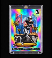 BROCK BOWERS ROOKIE DOWNTOWN 2024 DONRUSS TRUE DOWNTOWN RARE Jumbo RC RAIDERS picture