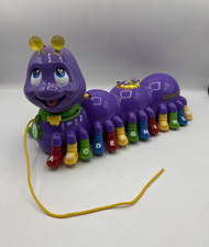 Leap Frog Talking Musical Caterpillar Alphabet Pal Pull Along Purple 2001 picture