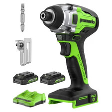 Greenworks 24V 1/4 inch Impact Driver 2650 in-lbs w/ (2)x2Ah Battery and Charger picture