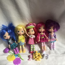 Strawberry Shortcake Berry Best Collection Lot Of 5 Dolls pets combs balloon picture