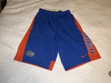 NIKE NCAA Florida Gators Basketball Shorts Activewear Blue Orange Mens Sz LARGE picture