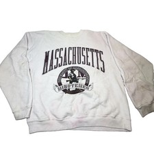 VINTAGE UMass Massachusetts Minutemen Galt Sand Sweatshirt MEN MEDIUM Distressed picture