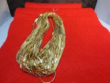 WHOLESALE LOT OF 10 14KT GOLD PLATED 30 INCH 2.5MM HERRINGBONE CHAIN NECKLACE picture