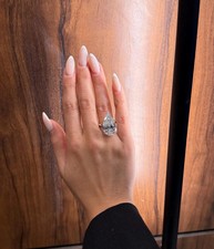 Endlessly Elegant 10.00CT Pear Cut Lab Grown/CVD Diamond Wedding Gift Ring picture