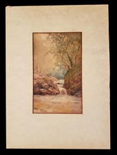 ANTIQUE LORENZO PALMER LP LATIMER WATERCOLOR PAINTING NEVADA CALIFORNIA ARTIST picture
