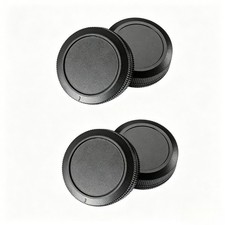 2x Body Caps & 2x Rear Lens Covers Kit for Canon RF/EF-M, Nikon Z, Pentax K picture