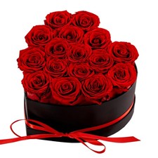 Hover Flower 16 Preserved Flowers in a Heart Box, Flowers for picture