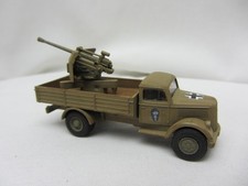 Wiking HO Scale Custom German WWII Opel Blitz Truck w Roco 37mm Flak Gun picture