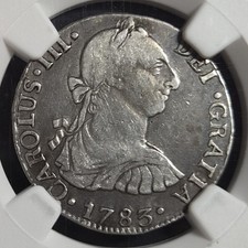 Guatemala Spanish Colonial 2 Reales Carol Carolus III 1783 NG P Guatemala Mint picture