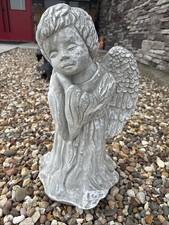 Beautiful Old Concrete Angel Garden Statue picture