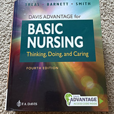 F.A. Davis Basic Nursing Thinking Doing Caring 4th Ed HC ISBN 9781719651097 picture