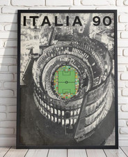 Italy 1990 World Cup Poster Italia 90 Retro Football Vintage Soccer Wall  24x36 picture