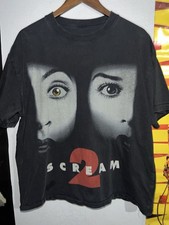 Vintage 1997 SCREAM 2 Horror MOVIE PROMO SHIRT Halloween Ghostface Scary Movie picture