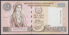 Cyprus  1 Pound  1997 AU-UNC P. 57,  Banknote, Uncirculated picture