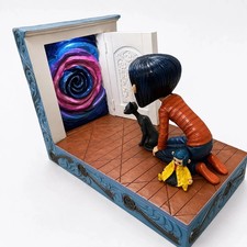 Coraline Secret Door Statue Black Cat Diorama Figure Movie Collectible Gift picture