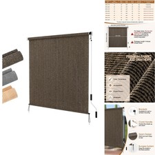 LUCKUP Outdoor Sunshade Roller Shades 6'Wx6'H (72