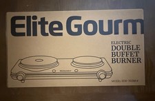 Elite Gourmet EDB302BF Countertop Double Cast Iron Burner, 1500 Watts Electri... picture