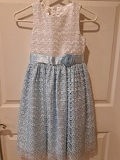 American Princess Dress Size 10 Blue and White Sleeveless Lined picture