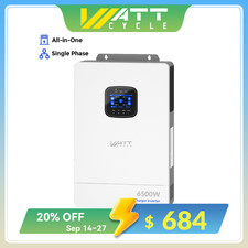 WattCycle 6500W 48V All-in-One Solar Hybrid Inverter Dual MPPT UPS 10ms Off-Grid picture