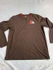 Nike Cleveland Browns 1/4 Zip Long Sleeve Shirt Size Large  picture