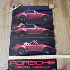 Porsche Carrera Cabriolet 1985 BBS Dick Barbour Racing Promo Poster Grant Edward picture