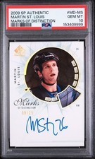 2009 SP Authentic MARTIN ST. LOUIS Marks of Distinction Auto /25 PSA 10 POP 1 picture