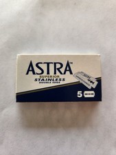 5 Double Edge Razor Blades, Astra Superior Stainless Blue Box (Russia) picture