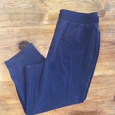T by Talbots L p Lightweight Woven Stretch Straight Leg Crop Pants Black UPF 50 picture