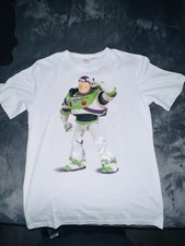 ZARA Toy Story Buzz Lightyear White T-Shirt S Disney Pixar Out of Print RARE Tee picture