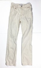 Zara Off-White High Rise Slim Fit Tapered Jeans Womens 6 28x31 Cream Denim picture