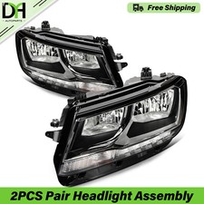 PAIR/2PCS Halogen Headlight Headlamp W/ DRL&Bulb For 2018-2021 Volkswagen Tiguan picture