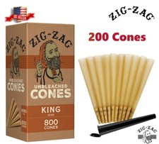 Zig-Zag® Unbleached Paper Cones King Size 200 Pack & Tube picture