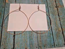 Basic Handmade pure Copper Extra Large  Jumbo Hoop Earrings picture