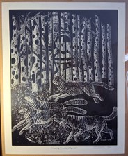 Vintage Wil Wilson Monochrome Lithograph Trio Signed Numbered  picture