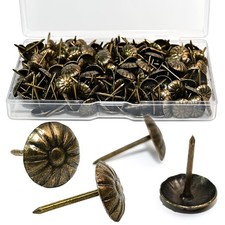 200PCS Antique Upholstery Tacks Decorative Furniture Nails (Boxed) picture