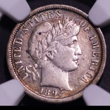 1892-S Barber Dime NGC XF-45 Key Date Silver 10c Free S&H picture