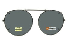 Sunglass Rage Semi Round Shape Polarized Clip-on Sunglasses picture