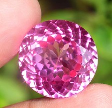 Flawless Natural Mogok Pink Ruby 38.40Ct Round AGL Certified Gemstone SEE VIDEO picture