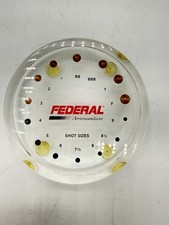 Vintage Federal Ammunition Shot Sizes Display Paperweight Lucite picture