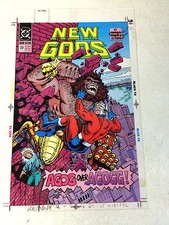 NEW GODS #23 COVER ART 4 COLOR ACETATE SUPER COOL AGOG ONE OF A KIND picture