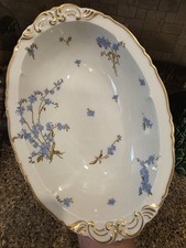 Haviland Montméry Oval Vegetable Serving Bowl Limoges France Forget Me Not EUC picture