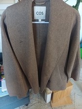 COS Brown Wool Blend Alpaca Double-Breasted Collared Short Jacket XS picture