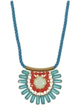 $75 Carolee Nassau Nights Pave Stone Baquette 16” Necklace X454 picture