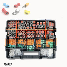 750PCS Deutsch DT Connector Plug Kit fits 14 16 18 20 AWG Stamped Contact Kit picture