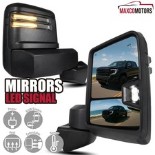 Tow Mirrors Fits 2019-2025 GMC Sierra 1500 Power Heated+Smoke LED Signal+Blind picture