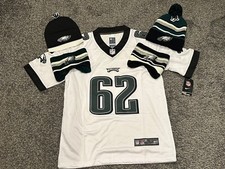 NWT Men’s XXLarge Jason Kelce # 62 Philadelphia Eagles White Jersey Combo picture