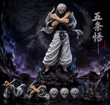Jujutsu Kaisen Satoru Gojo Resin Figure 3 Head Sculpts Premium 35CM Statue W/Box picture