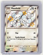 Maushold 210/091 Pokemon Paldean Fates Holo Shiny Rare picture